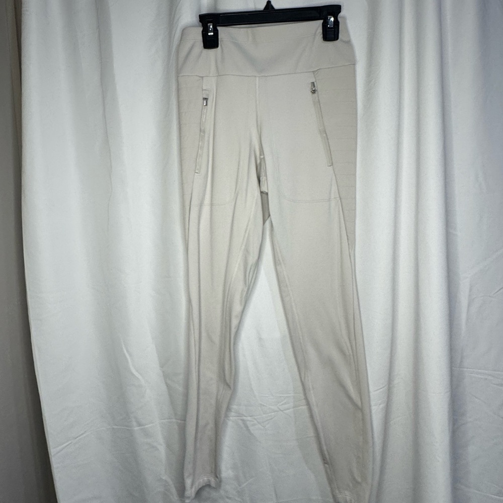 Athleta Cream Fleece Tights